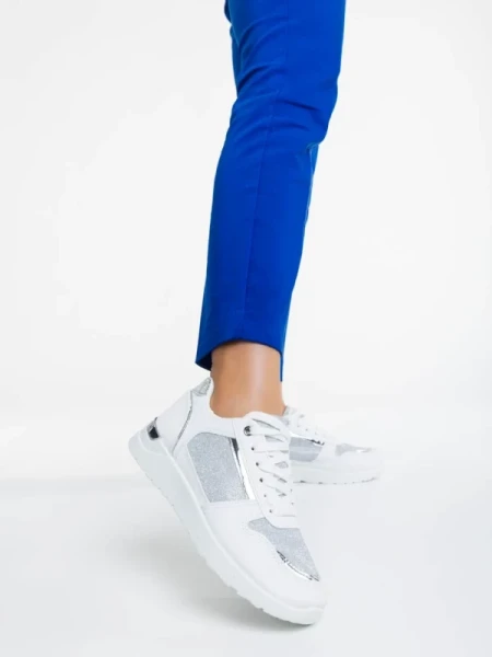 Litsa fehér női sportcipő ökológiai bőrből