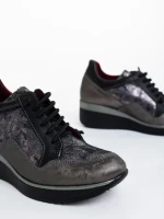 Roma szürke női alkalmicipő természetes bőrből