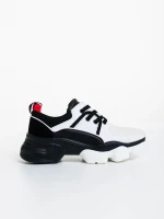 Nalini fekete fehér női sportcipő  textil anyagaból