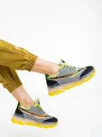 Amalia szürke női sportcipő ökológiai bőrből