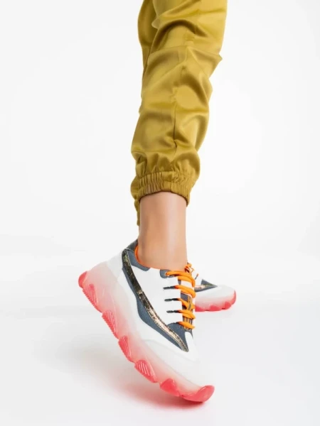 Amalia fehér női sportcipő ökológiai bőrből