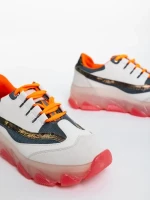 Amalia fehér női sportcipő ökológiai bőrből