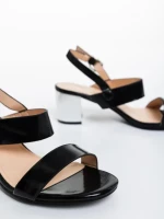 Enos fekete női szandál ökológiai bőrből