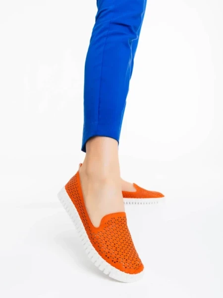 Luisa narancssárga női espadrille  ökológiai bőrből