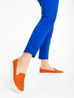 Luisa narancssárga női espadrille  ökológiai bőrből