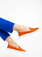 Luisa narancssárga női espadrille  ökológiai bőrből