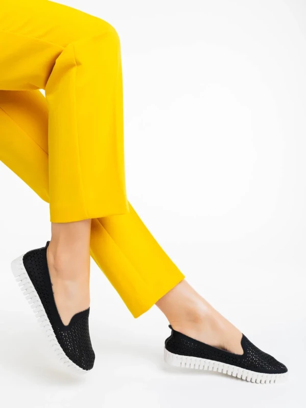 Luisa fekete női espadrille  ökológiai bőrből