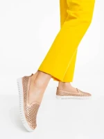 Luisa pezsgőszínű női espadrille  ökológiai bőrből