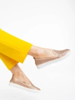 Luisa pezsgőszínű női espadrille  ökológiai bőrből