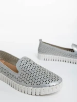 Ligia ezüstszínű női espadrille textil anyagból