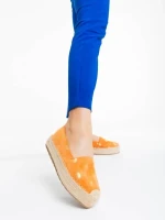 Oana narancssárga női espadrille textil anyagból