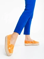 Oana narancssárga női espadrille textil anyagból