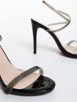 Lordina fekete női szandál ökológiai bőrből