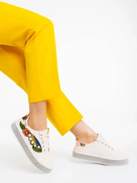 Sonna bézs női sportcipő ökológiai bőrből