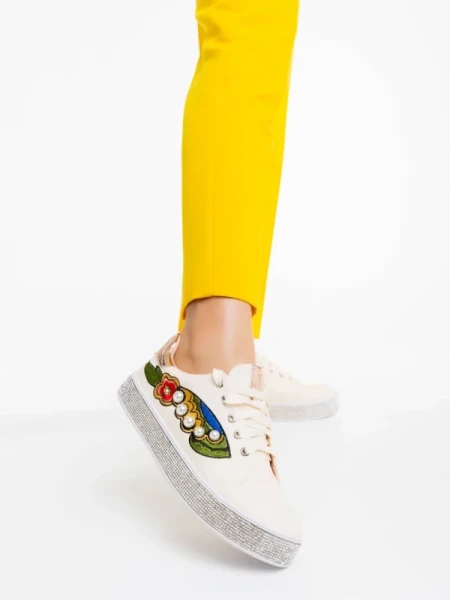 Sonna bézs női sportcipő ökológiai bőrből