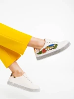 Sonna bézs női sportcipő ökológiai bőrből