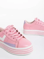 Gratiela rózsaszín női sportcipő ökológiai bőrből