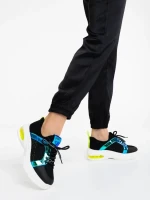 Doina fekete női sportcipő textil anyagaból