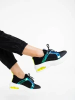 Doina fekete női sportcipő textil anyagaból