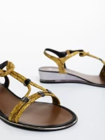 Godson sárga női szandál ökológiai bőrből