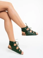 Makeena zöld női szandál ökológiai bőrből