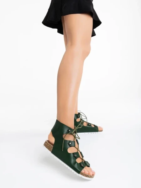 Makeena zöld női szandál ökológiai bőrből