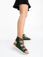 Makeena zöld női szandál ökológiai bőrből