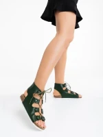 Makeena zöld női szandál ökológiai bőrből