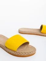 Zora sárga női papucs textil anyagaból