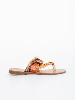 Savanna narancssárga női papucs lakkozott ökológiai bőrből