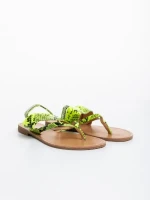 Savanna zöld női papucs lakkozott ökológiai bőrből