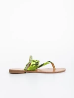 Savanna zöld női papucs lakkozott ökológiai bőrből