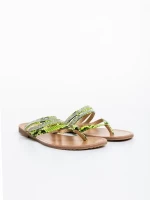 Sanziana zöld női papucs lakkozott ökológiai bőrből