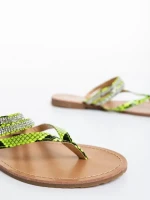 Sanziana zöld női papucs lakkozott ökológiai bőrből