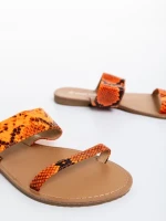 Petra narancssárga női papucs ökológiai bőrből