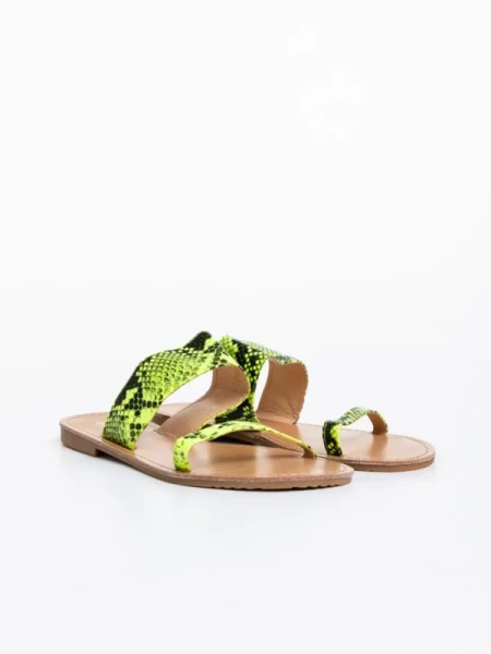 Petra zöld női papucs ökológiai bőrből