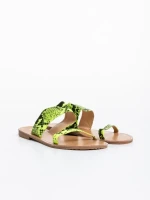 Petra zöld női papucs ökológiai bőrből