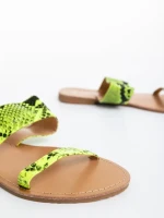 Petra zöld női papucs ökológiai bőrből