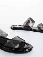 Morna fekete női gumi papucs