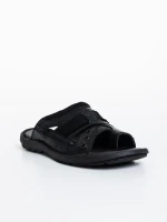 Jastom fekete férfi papucs ökológiai bőrből