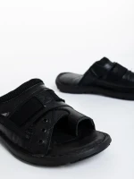 Jastom fekete férfi papucs ökológiai bőrből