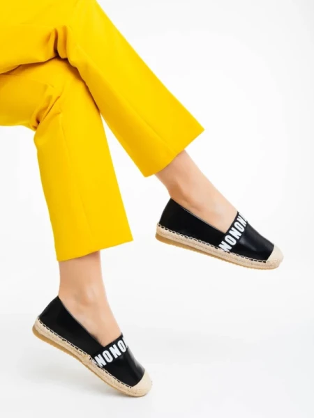 Rodica fekete női espadrille ökológiai bőrből