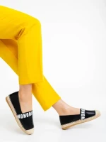 Rodica fekete női espadrille ökológiai bőrből