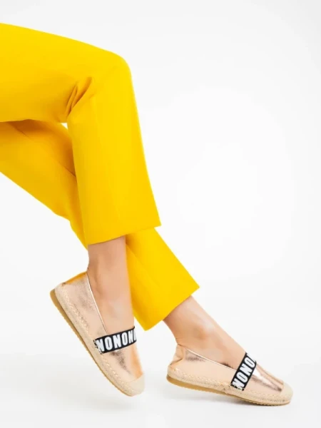 Rodica pezsgőszínű női espadrille ökológiai bőrből