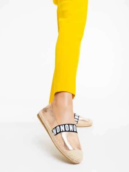 Rodica pezsgőszínű női espadrille ökológiai bőrből