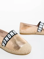 Rodica pezsgőszínű női espadrille ökológiai bőrből