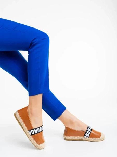 Rodica tevebarna női espadrille ökológiai bőrből