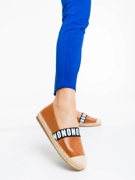 Rodica tevebarna női espadrille ökológiai bőrből