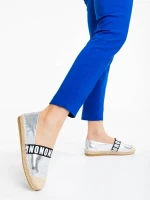 Rodica ezüstszínű női espadrille ökológiai bőrből