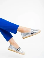Rodica ezüstszínű női espadrille ökológiai bőrből